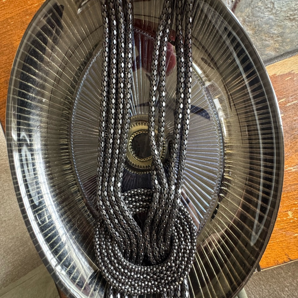 Elegant Black Beaded Necklace